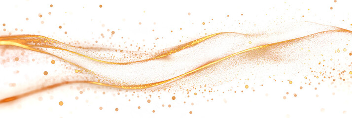 luxury abstract shiny golden wave on transparent background. design element. elegant gradient gold c