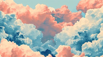 Wall Mural - cloud pattern seamless wallpaper