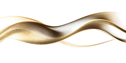Wall Mural - luxury abstract shiny golden wave on transparent background. design element. elegant gradient gold c