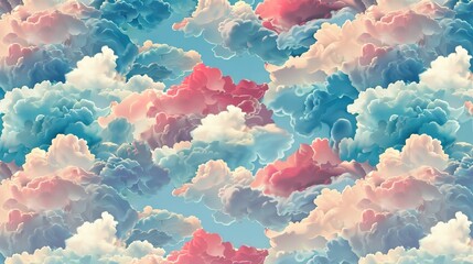 Wall Mural - cloud pattern seamless wallpaper