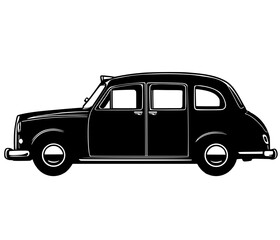 Wall Mural - Black taxi london cab 