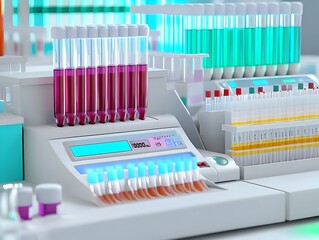 Poster - 3d rendered image showcasing advanced medical diagnostic technology and clinical analysis equipment 
