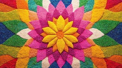 Poster - Colorful Flower Mandala
