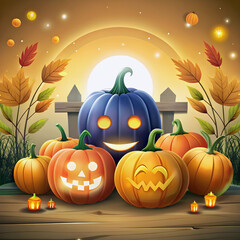 Free Photo Beautiful background with Halloween concept generative ai 