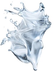Poster - Captivating water splash captured in a stunning crystal like transparency showcasing the dynamic fluid motion and energy of the liquid element  This abstract and image evokes a sense of grace beauty