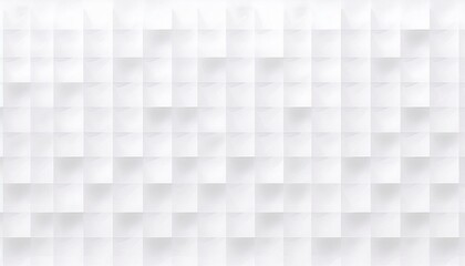 Poster - Offset white cube boxes block background wallpaper banner texture pattern template. Array of offset white rounded cube boxes block background wallpaper banner full frame filling flat lay top view 