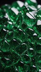 Canvas Print - Green glass background close-up