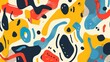 © pixelwallpaper - Funky shape pattern wallpaper