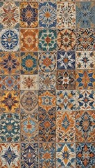 Naklejka na meble Colorful ceramic tiles with various geometric