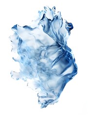 Poster - Ethereal Frozen Water Splash   Abstract Sculptural Glacial Ice Liquid Flow Art  Translucent crystalline and captivating frozen water in motion creating a mesmerizing imaginative