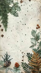 Wall Mural - Wallpaper with leaves and nature Created with Generative AI technology.