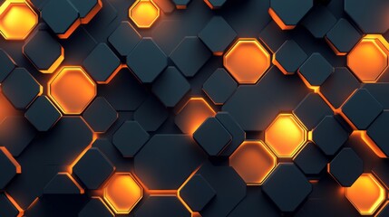 Hexagonal and square geometric pattern with