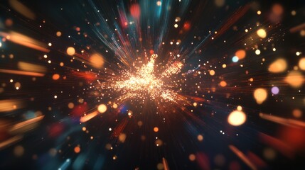 Poster - Abstract Light Burst