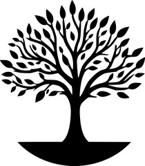 Wall Mural - tree silhouette vector