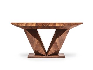 Poster - Sleek minimalist console table with clean geometric lines and a modern contemporary design showcased against a plain white background for a simple elegant product display