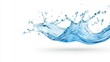 © Jayda_ArtistryHub - Vibrant blue water splash twisting in mid-air against a white background, Water splash, dynamic energy, clean concept