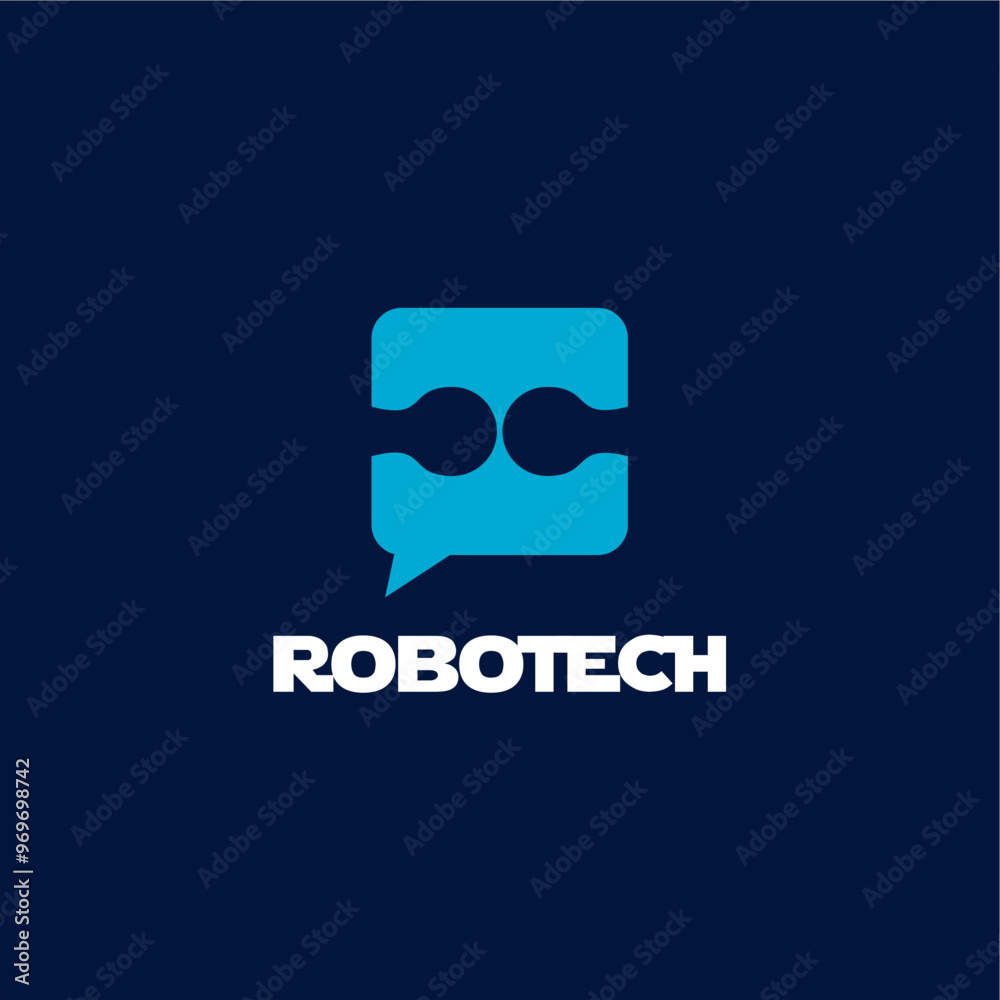 Robotic robot artificial intelligence technology innovative logo design ...