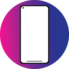 Poster - smartphone mockup with blank screen in realistic, flat vector, line style. vector eps10
