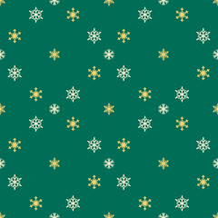 Poster - Christmas snowflakes seamless pattern for winter holidays