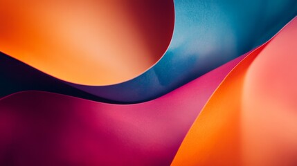Fototapete - High-resolution close-up of an abstract background with bold, contrasting colors and dynamic shapes, creating a striking and visually engaging composition.