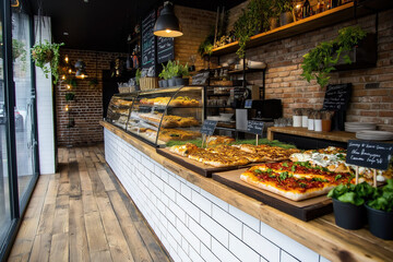 Canvas Print - Pizza Shop Interior