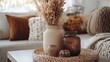 © Aliaksandra - autumn home decor, create a welcoming autumn atmosphere with a minimalist touch in cozy interior design using warm earth tones and fall decor elements for a beautiful look