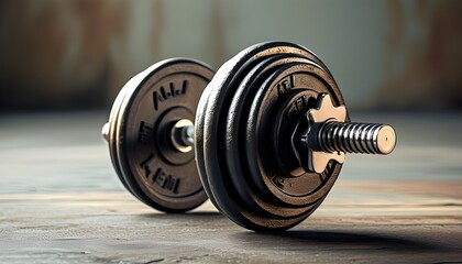 Dynamic workout setup featuring an array of colorful dumbbells and weights for an inspiring fitness journey