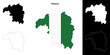 © David Zydd - Kaduna state outline map set