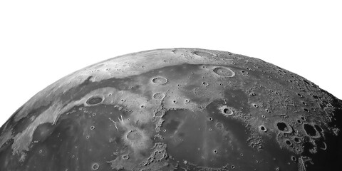 Wall Mural - high-definition artistic capture of the moon’s surface, focusing on its craters and rugged textures 