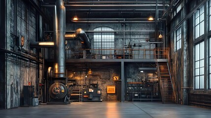 Wall Mural - Elegant industrial architecture showcased in detailed and unique design photography