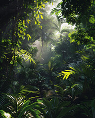 Wall Mural - morning in the jungle