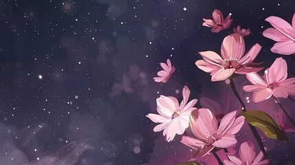 Wall Mural - Pink_Cosmos_night_sky_Space_background