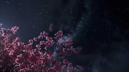 Wall Mural - Pink_Cosmos_night_sky_Space_background