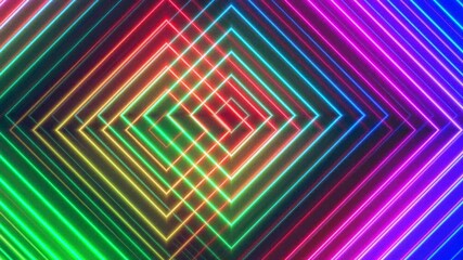 Sticker - neon light line abstract background