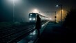 © Анастасия Макевич - dark silhouette against the background of a train