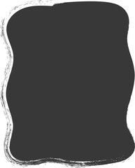 Poster - paint brush textured shape. inky grunge stain with rough edge. irregular abstract blob frame. square
