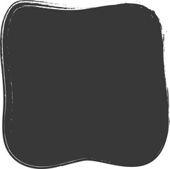 Poster - paint brush textured shape. inky grunge stain with rough edge. irregular abstract blob frame. square
