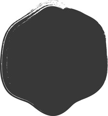 Poster - paint brush textured shape. inky grunge stain with rough edge. irregular abstract blob frame. organi