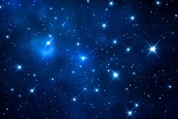 Wall Mural - a captivating night sky with scattered stars, a vast dark blue background, and twinkling lights. the