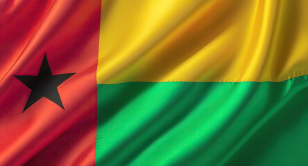 Wall Mural - guinea bissau flag for national Day or Independence Day of guinea bissau