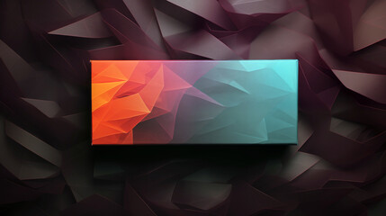Wall Mural - a box with a blue and orange border. there is space for text.