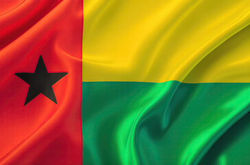 Wall Mural - guinea bissau flag for national Day or Independence Day of guinea bissau