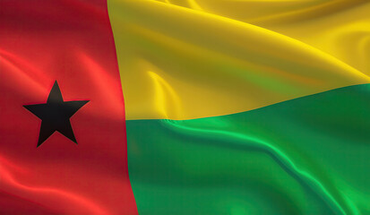 Wall Mural - guinea bissau flag for national Day or Independence Day of guinea bissau