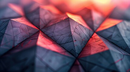 Poster - Abstract background featuring multi-dimensional triangular patterns with vibrant colors