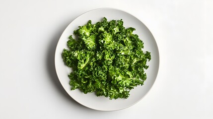 Fresh kale salad on white plate perfect for healthy meal inspirations