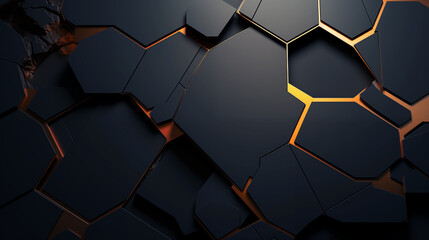 Wall Mural - a black and orange background with a lot of black squares. there is space for text.