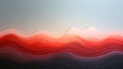 Wall Mural - a red and blue wave with a gray background