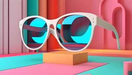 Poster - Transformative Vision: Smart Lenses in 3D Cartoon Flat Design