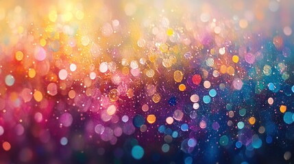 Abstract Bokeh Background with Multicolored Lights