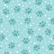 © Evalinda - PrintPet paw seamless pattern. Vector illustration with cat or dog paw on blue background. It can be used for wallpapers, wrapping, cards, patterns for clothes and other.